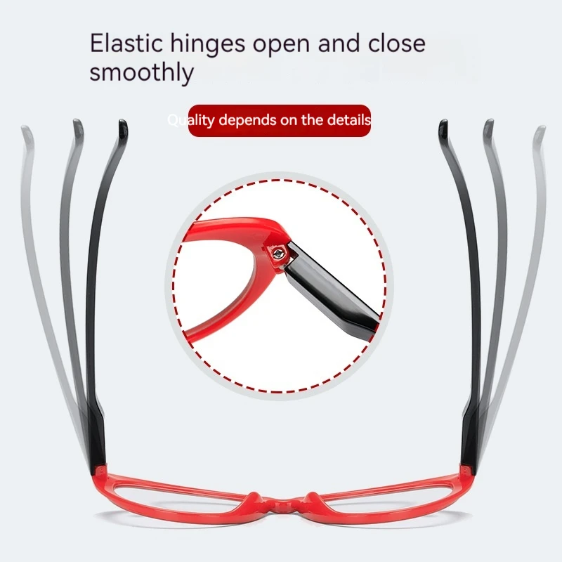 نظارات طول النظر الشيخوخي ، عالية الوضوح ، عصرية ، حمراء ، لكبار السن #2