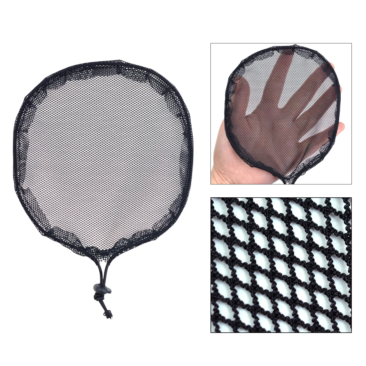 6 peças Ponytail Hair Net com alça ajustável Base peruca Cap para fazer rabo de cavalo Afro Puff peruca acessórios