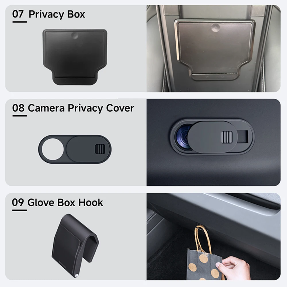 Für Tesla Modell Y Wacholder Zubehör Lagerung Box Set Verstauen Aufräumen Lagerung Box Mülleimer für Modell Y Wacholder 2025 2026 – Detail 16