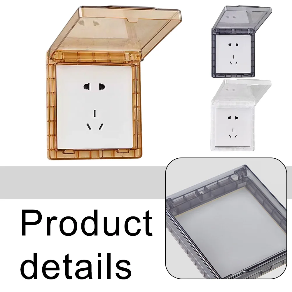 Type 86 Double Self-adhesive Waterproof Box Switch Socket Protective Cover Splash Proof Box Bathroom Toilet Waterproof Box