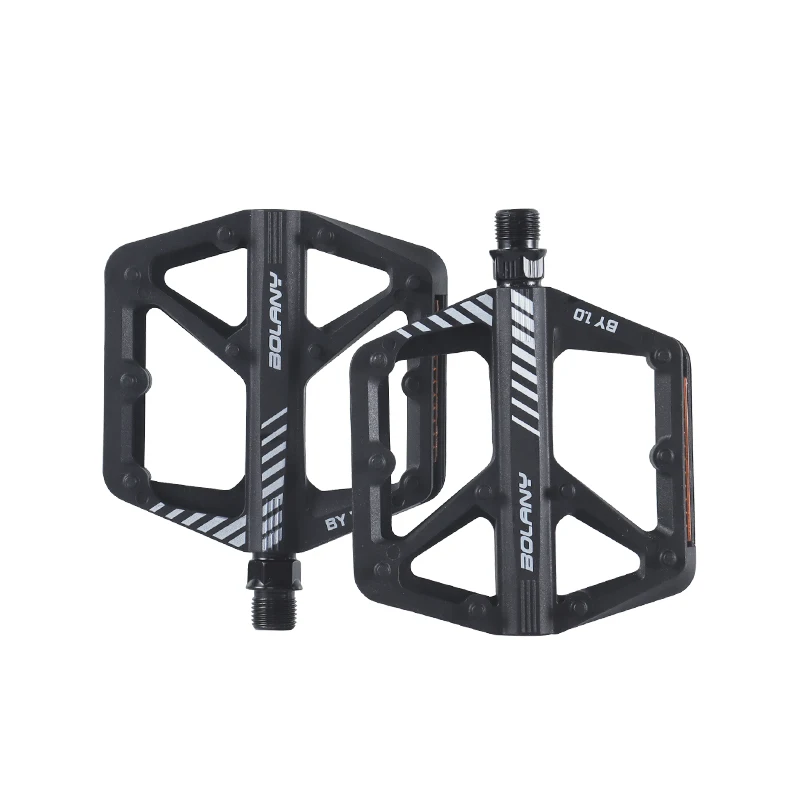 Pédales Vélo Pliantes Auptiz - Antidérapantes Fibre Nylon, Réflecteurs, 14mm BMX VTT