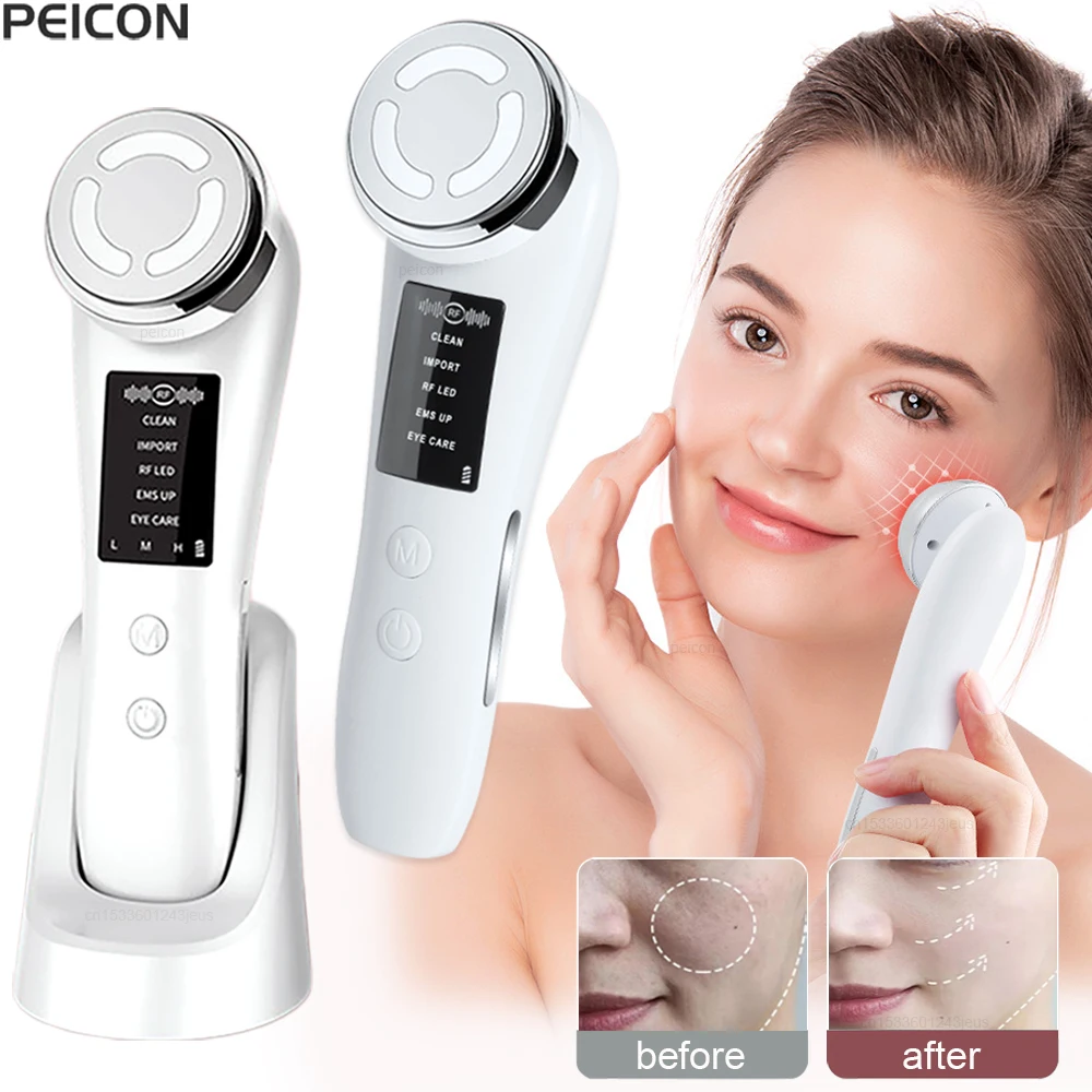 Masajeador Facial EMS, máquina de Estiramiento Facial de microcorriente, masajeador Facial antienvejecimiento, terapia de luz roja, dispositivo de estiramiento de la piel