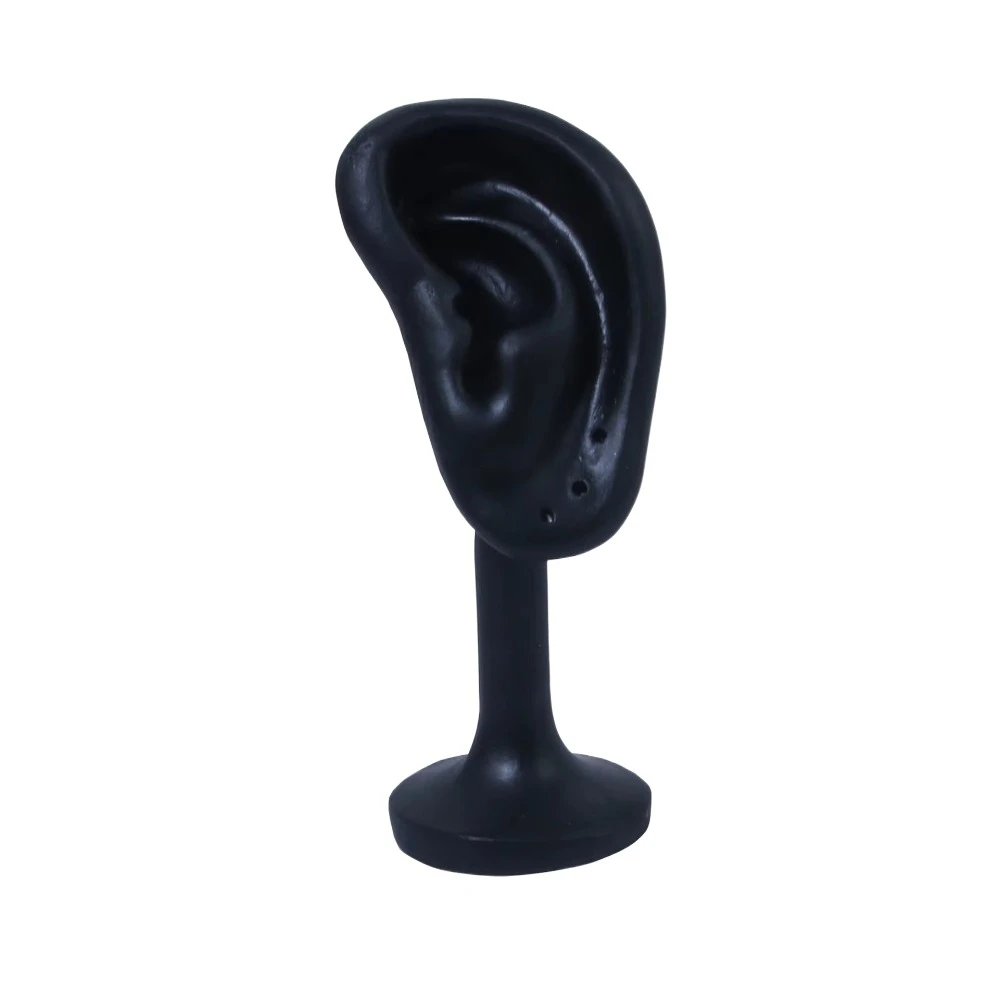 

Resin Earring Display Stand Ear Shaped Mini Ear Studs Organizer Holder Rack Black White Portable Earring Storage Rack