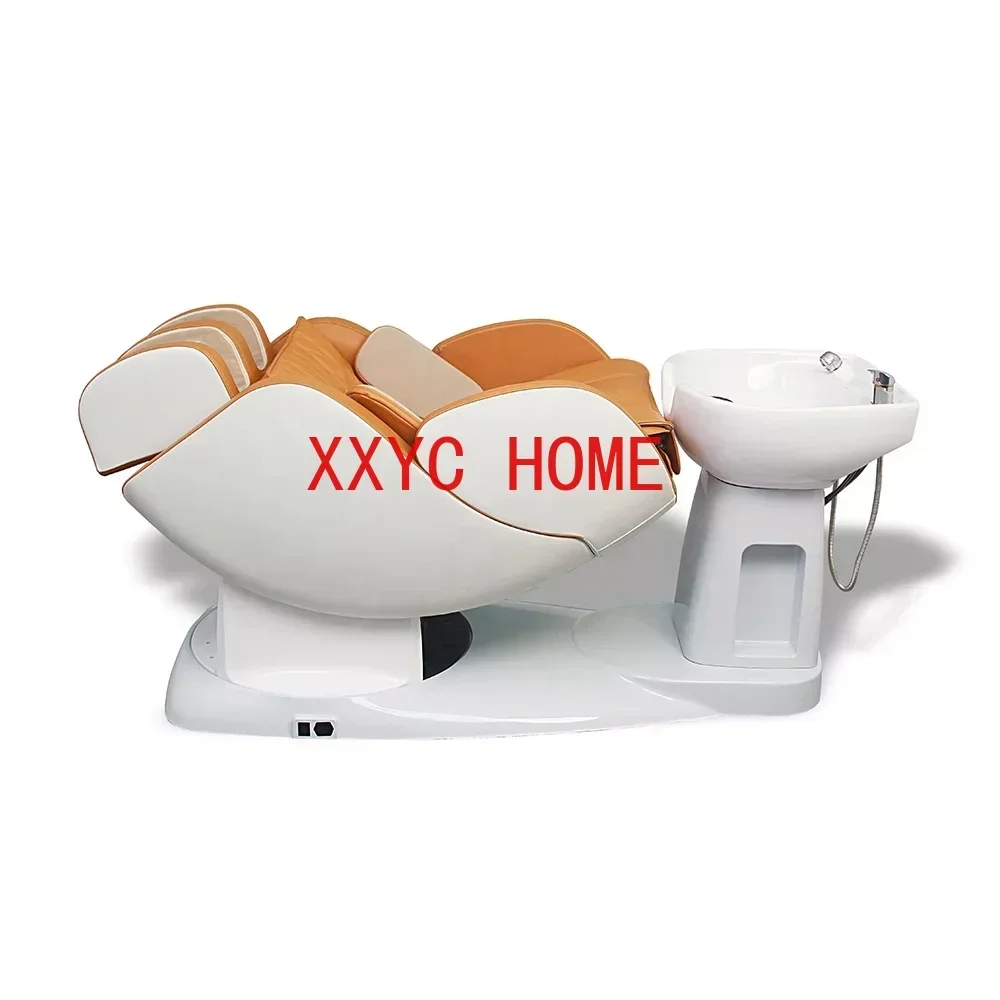 

Professional Modern Luxury Beauty HairFurniture Backwash Bed Electric Full Body Shiatsu Massage Shampoo Chair with Bowl