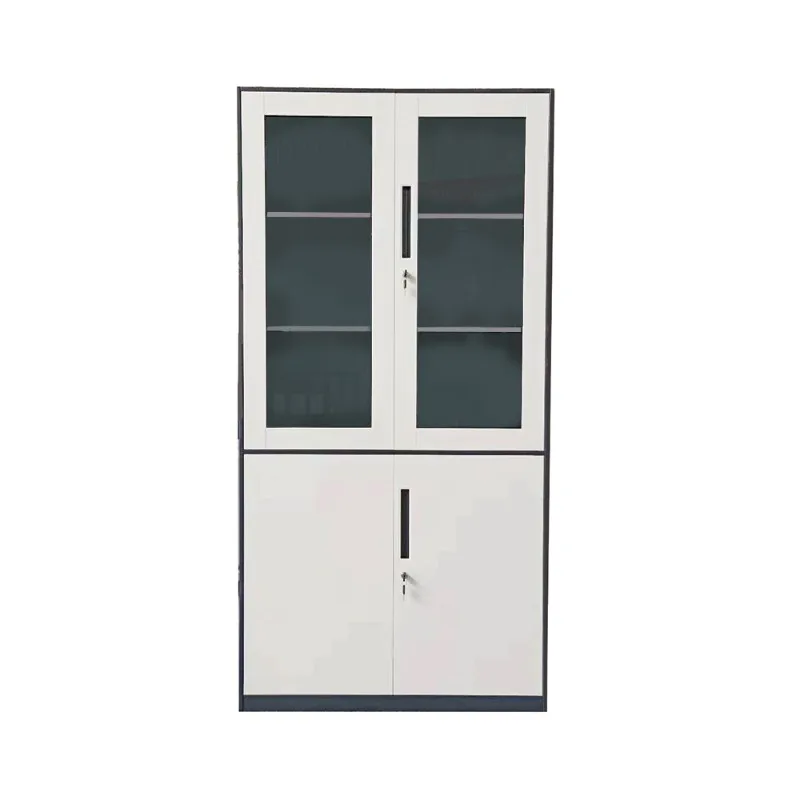 Customized OEM Office Furniture Sliding Glass Door  Filing Lockable Steel Cupboard Cabinet