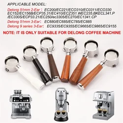 51mm Coffee Bottomless Portafilter For Delonghi EC680 EC310 Replacement Filter Basket Espresso Machine Handle Cafe Accessories