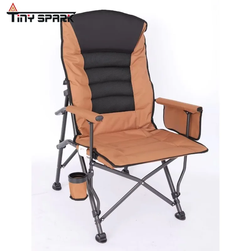 Custom Outdoor Folding Camping Chair Adjustable Backrest Thickened Seat