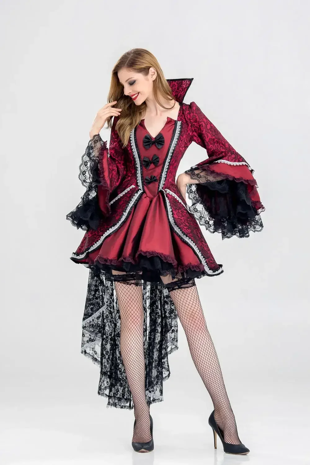 Costume de Vampire d'Halloween pour Femme, Tenue de ixCosplay, Tenue de Carnaval