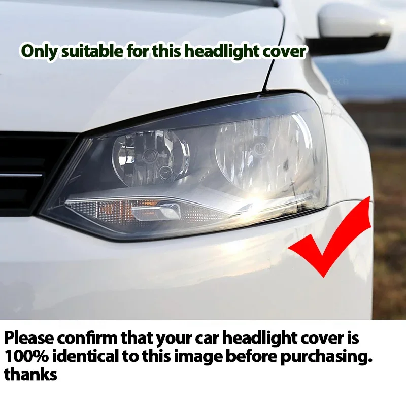 Car Headlight Lenses Headlamp Replacement Cover Shell Left Right For Volkswagen VW Polo MK5 Pre-facelift 2010-2013