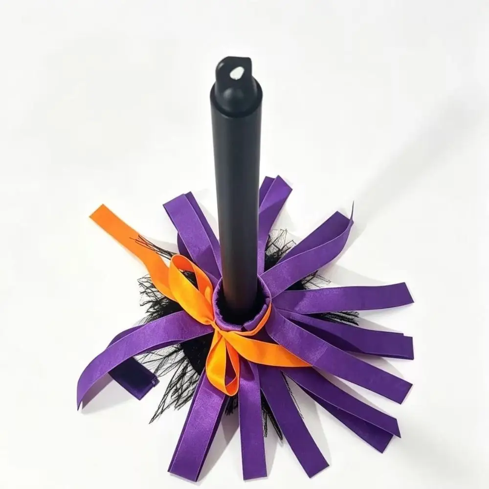 Sound Activated Halloween Witch Broom Electric Rotating Moving Broomstick Floating Broomstick Plastic Witch Broomstick