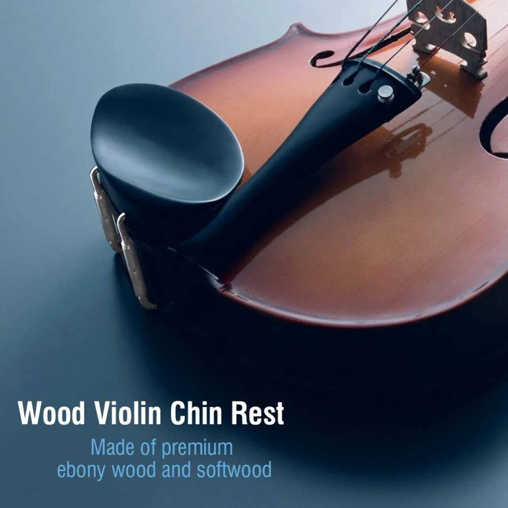 ​Ebony Wood Violin Chin Rest​ ​Softwood Strip Bracket​ ​Chin Rest Bracket​ ​Ebony Chin Rest​ ​Standard Bracket​