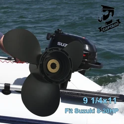 Captain Outboard Propeller For Suzuki 9.9hp 15hp 9 1/4 *11 Boat Motor Aluminum Screw 3 Blade 10 Spline Ship Marine Engine Part