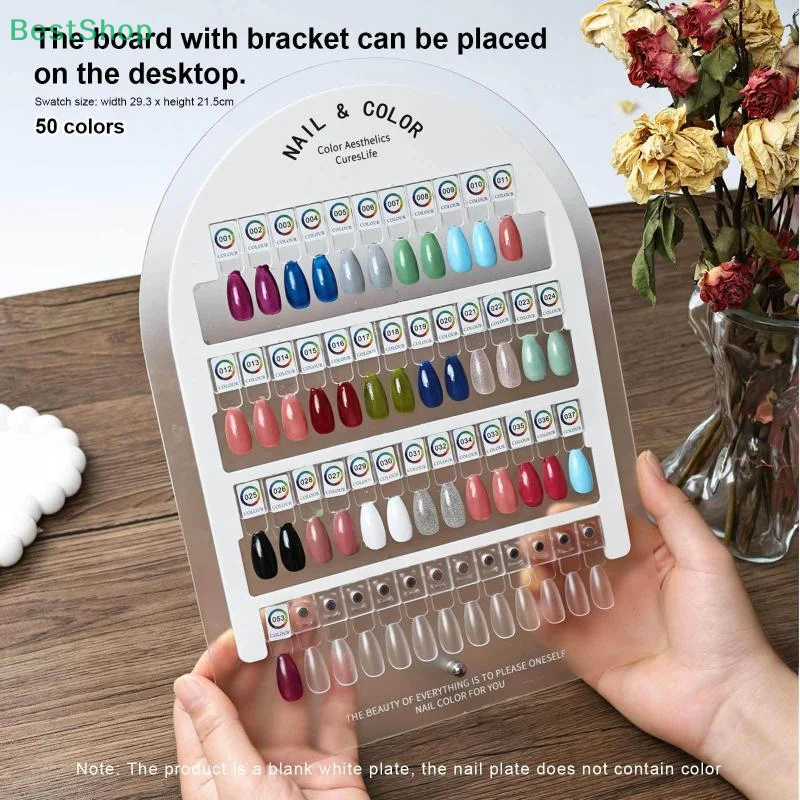 ♥ لوحة عرض الأظافر المغناطيسية، قابلة للفصل، عينة فن الأظافر، لوحة ألوان، ملصقات أرقام البطاقة لتقليم صالونات التجميل