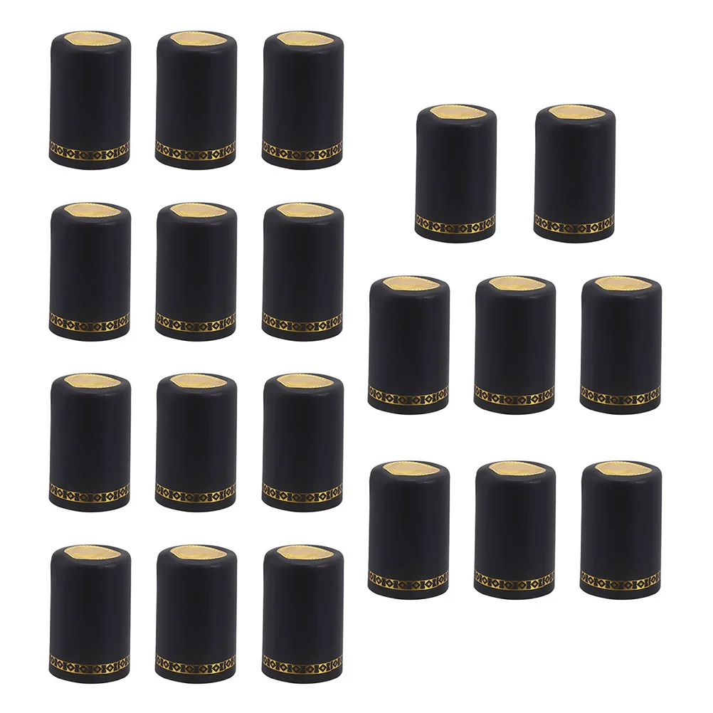 

150Pcs Heat Shrink Sealing Caps Wine Bottle Films High Quality PVC for Wine Cellar Tools Reusable Bottle Seals Black