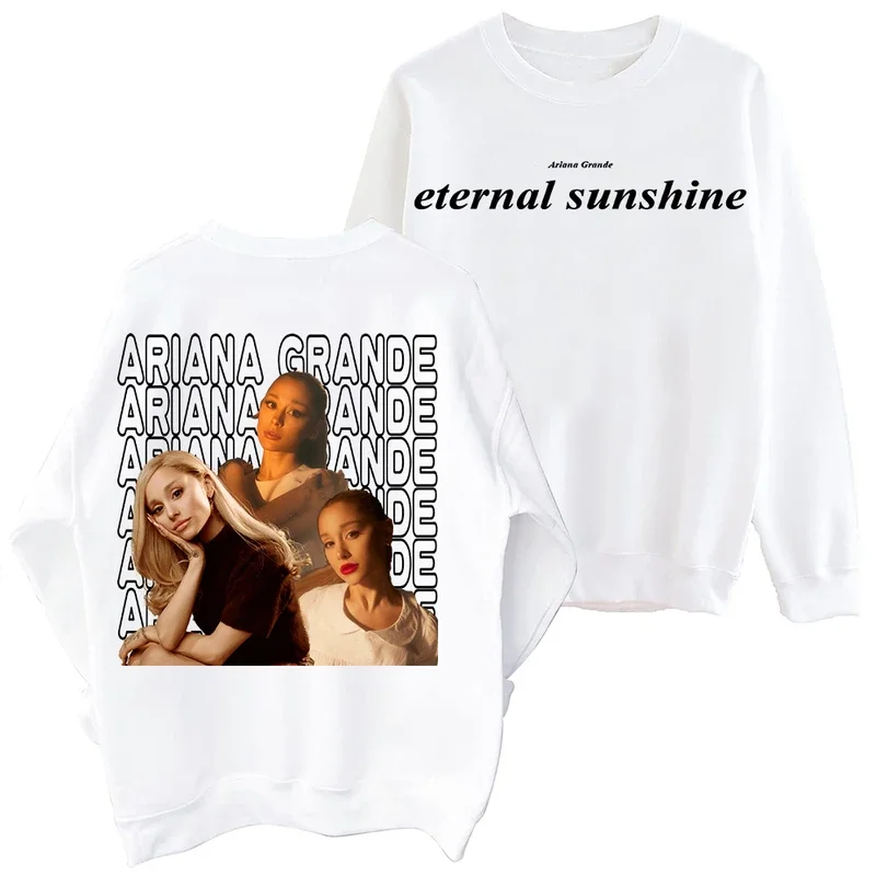 Ariana Grande Eternal Sunshine 2024 Tour  Sweatshirt Harajuku Round Neck Long Sleeve Oversized Fans Gift Tops