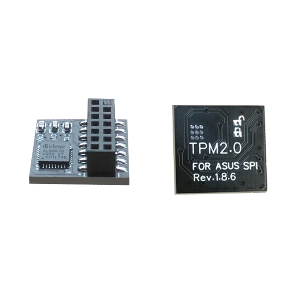 Imagem -03 - Módulo de Segurança de Criptografia Tpm 2.0 Cartão Remoto 14 Pinos Spi Tpm2.0 para Placa-mãe Asus