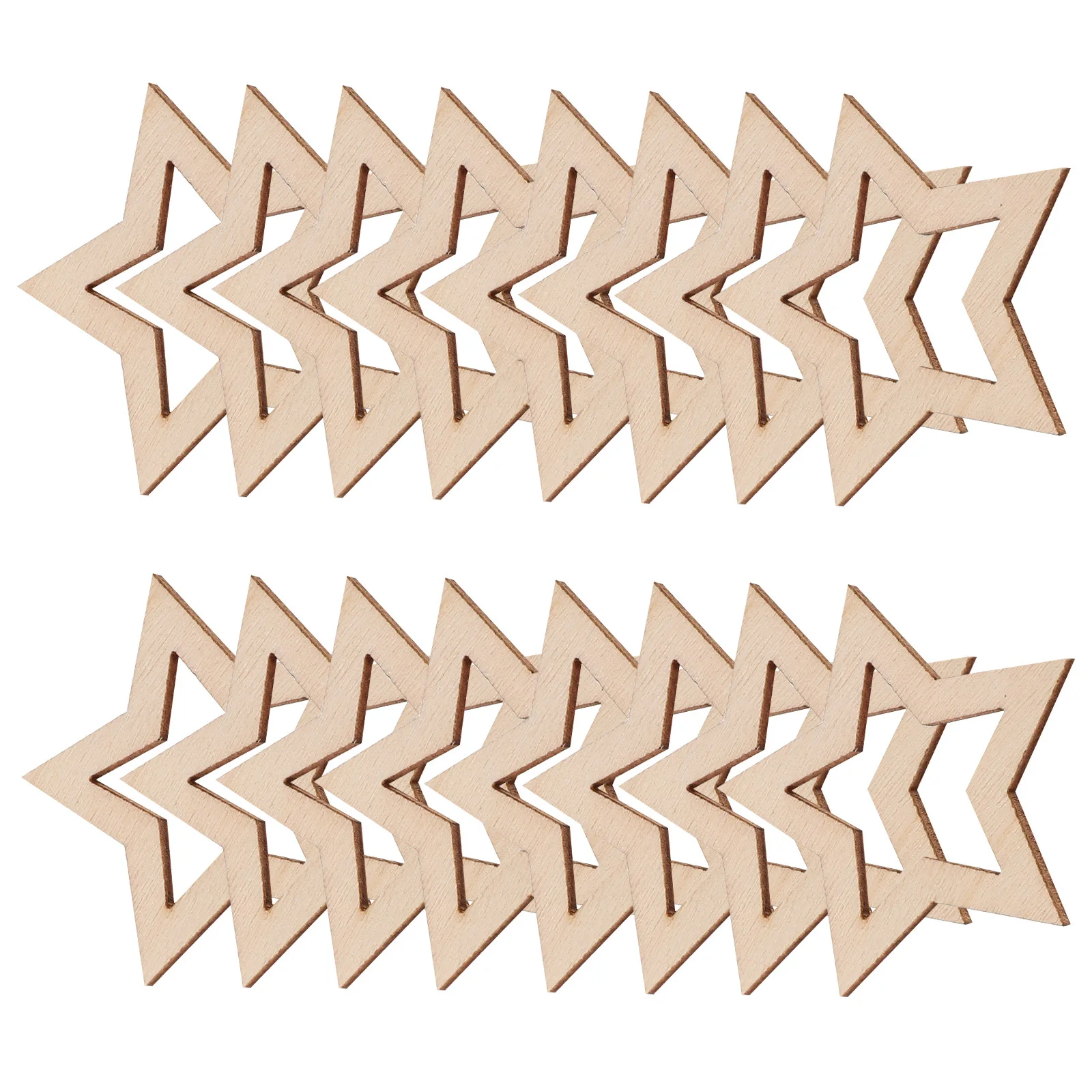 

25Pcs Wooden Star Cutouts Hollow Star Shapes for Crafts Blank Small Wood Stars Natural DIY Craft Projects Christmas Tree