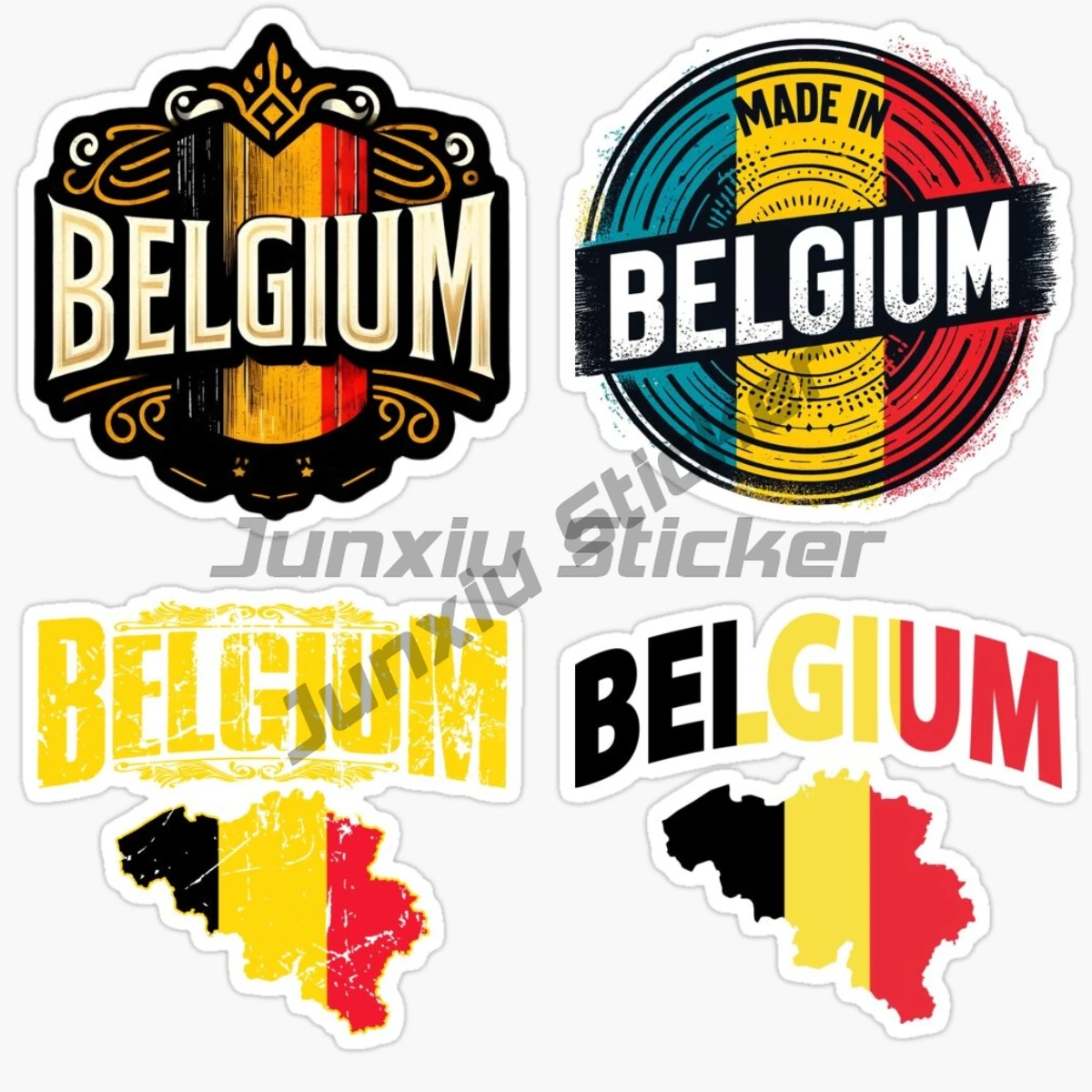

BELGIUM Flag Car Sticker Vinyl Self-adhesive Waterproof Decoration on The Rear Window of The Bumper PVC Decal