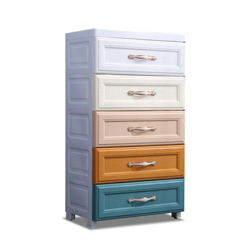 

European Style Bedroom Furniture Plastic Chest of Drawers Living Room Storage Drawers Plastic Cupboard Clothes Storage Cabinet