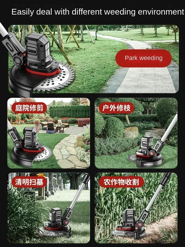 Electric lawn mower Small household rechargeable lithium battery Multifunctional agricultural lawn mower lawn mower artifact