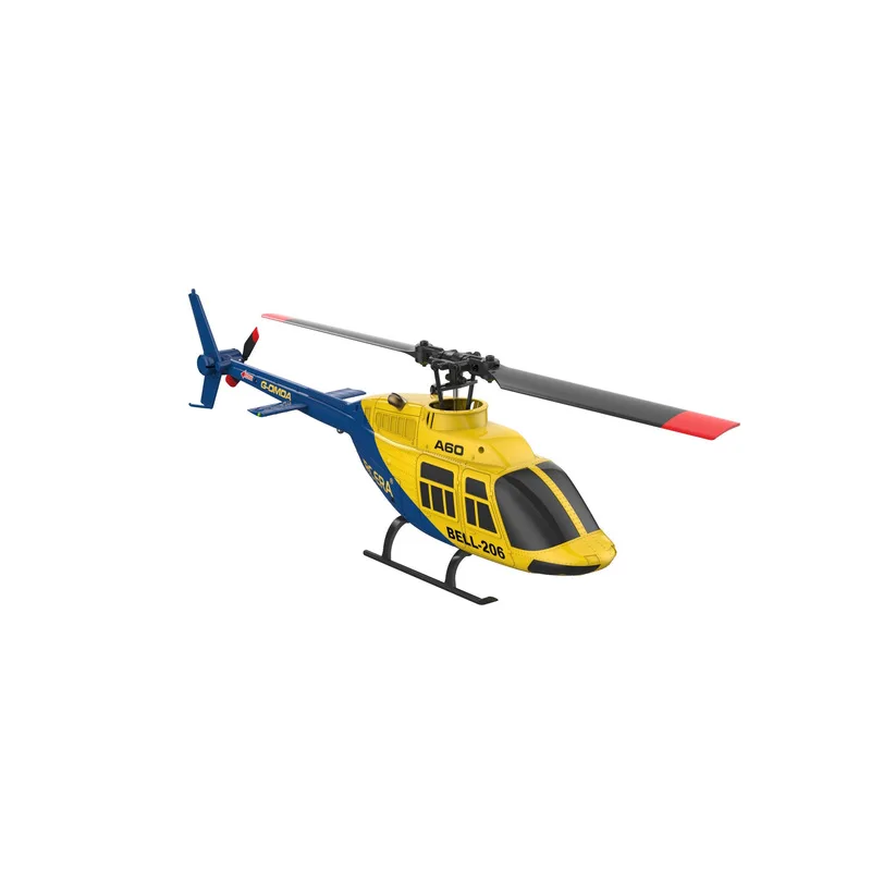 The Latest 1/42 A60 Four-Channel Single Propeller Aileron-Free True Version Bell206 Helicopter Fixed High Light Flow Rc Toy Boy