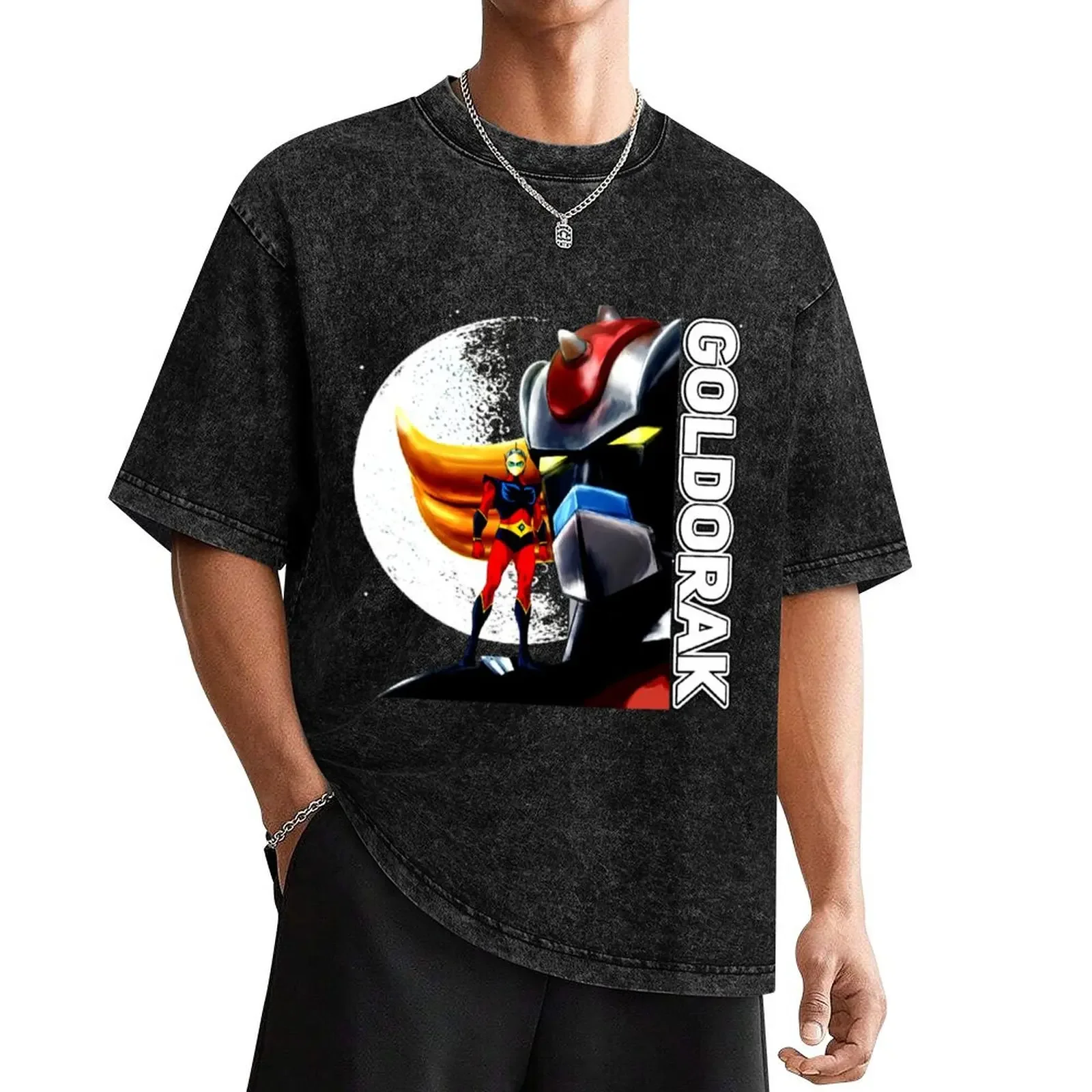 Copy of Manga goldorak T-Shirt baggy shirts summer clothes oversized graphic tee Aesthetic clothing Men's cotton t-shirt