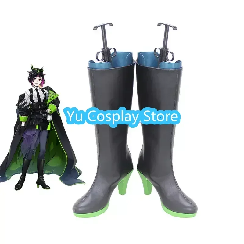 

Yu-Cosplay Game Twisted Wonderland Lilia Cosplay Shoes High Heel PU Leather Shoes Custom Made Halloween Carnival Boots Cosplay