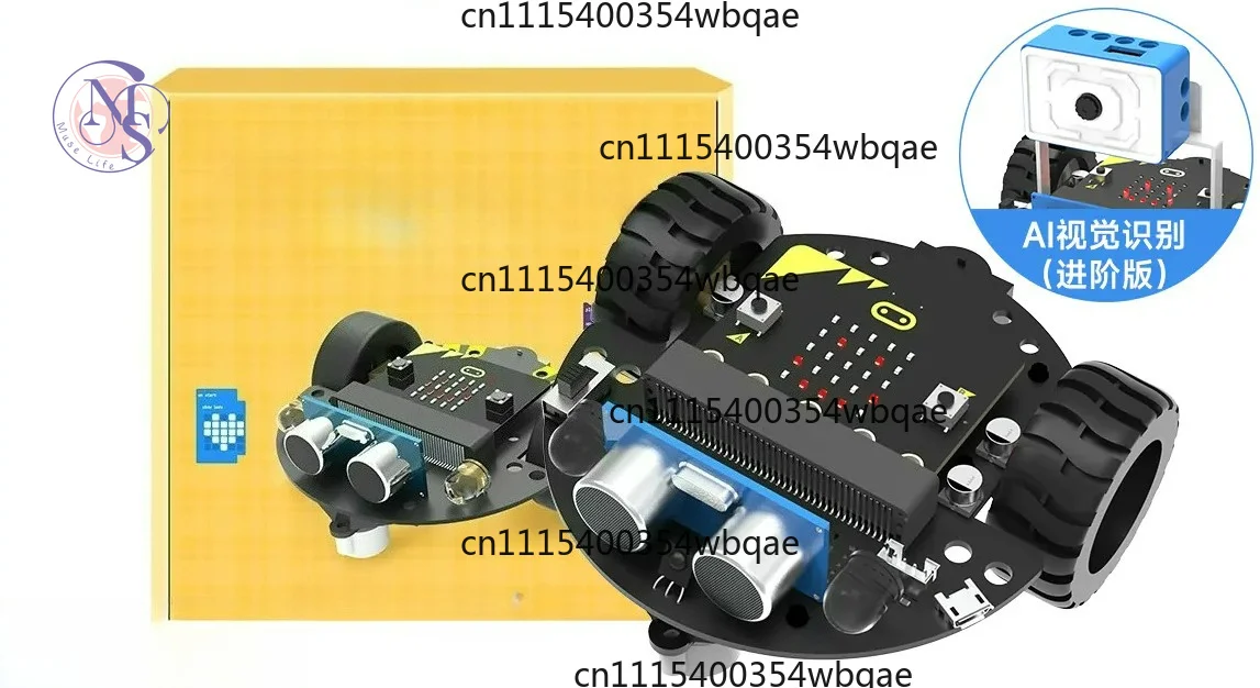 Micro:bit Car Kit, Microbit Programmable AI Vision Robot, Python Support