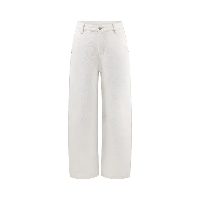 Fleece-gefütterte Denim-Hosen für Damen, warm, locker, gerade Passform, Jeans für Damen, weich, schlankmachend, Winter-Freizeithose, täglich, bequeme Outfits