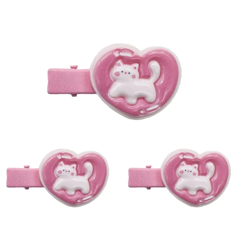 Love Heart Fiocchi per capelli Clip Mollette per capelli francesi Ragazza Bambini Resina Heawear Dropship