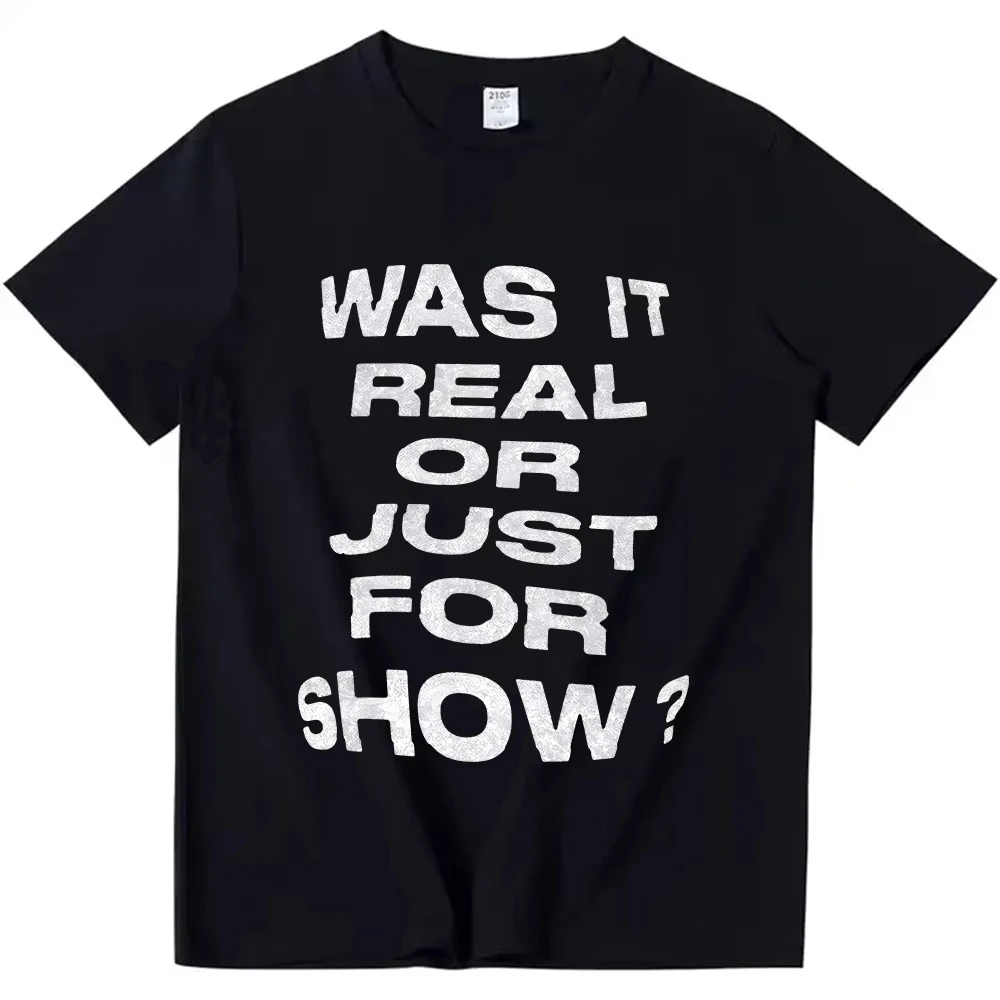 Was It Real Tee Charlie Puth Scribble Face T-shirt Cotton Loose Summer Male Tshirts O-neck Fashion Graphic Printing T Shirt Tops