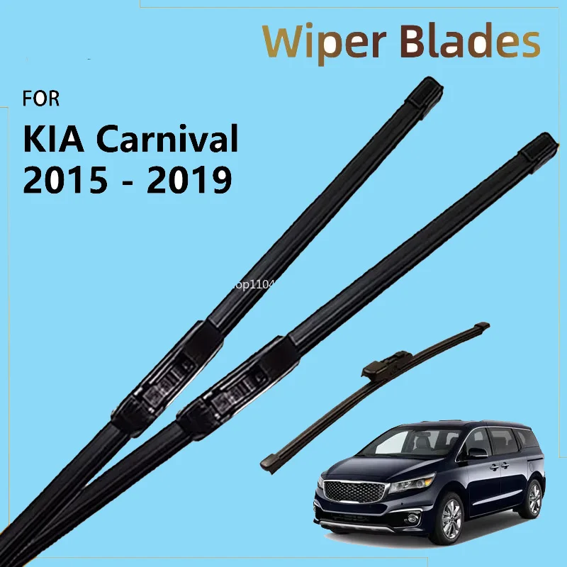 3x Front Rear Wiper Blade For KIA Grand Carnival Sedona 2019 2018 2017 2016 2015 Accessories Windshield Windscreen Brushes Parts