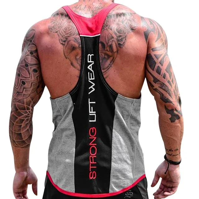 2024 new men\'s vest sports fitness sleeveless vest summer training oversized men\'s clothing Y2K style breathable and refreshing