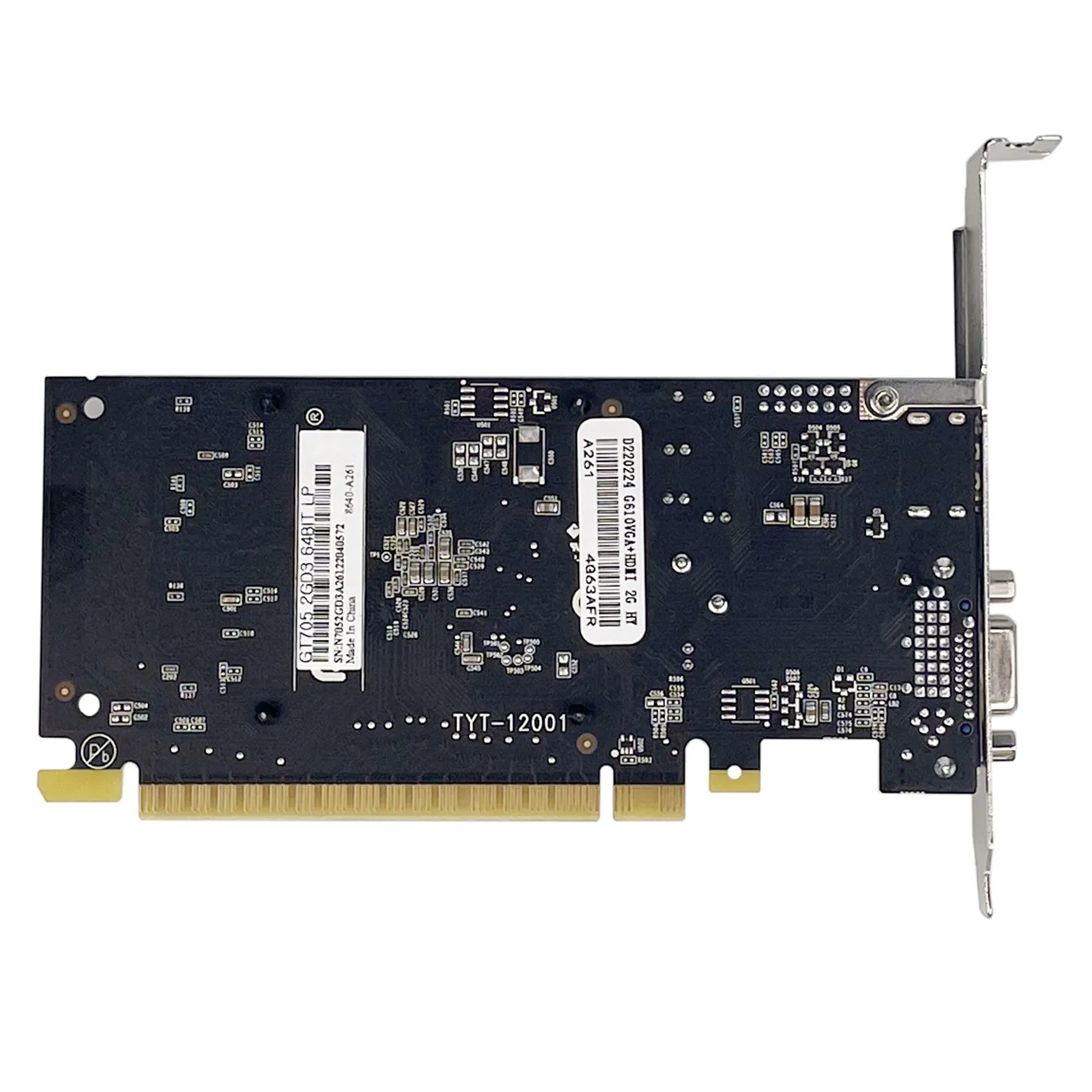 بطاقة رسومات GT705 سعة 1 جيجابايت GDDR3 64 بت 810 ميجا هرتز PCIE 2.0 - بطاقة فيديو VGA متوافقة مع اللوحة الأم الملونة ASUS-POS