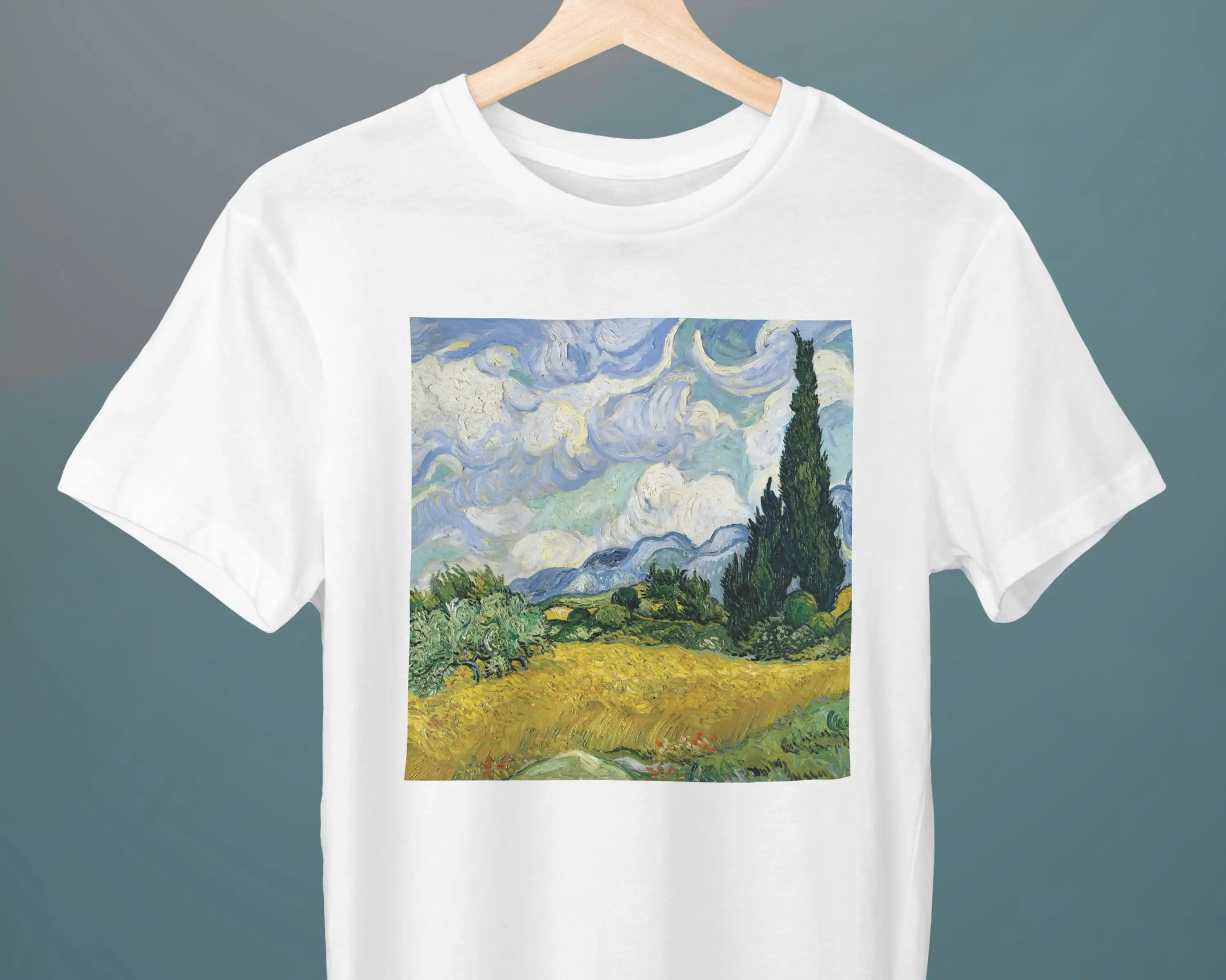 Wheat Field With Cypresses Vincent Van Gogh Painting Unisex