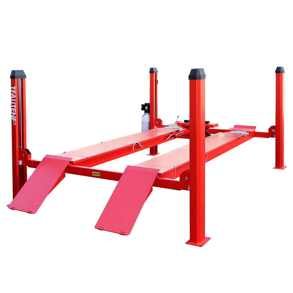 Hydraulic 4 post car lift/4 tons four post car lift for wheel aligner work