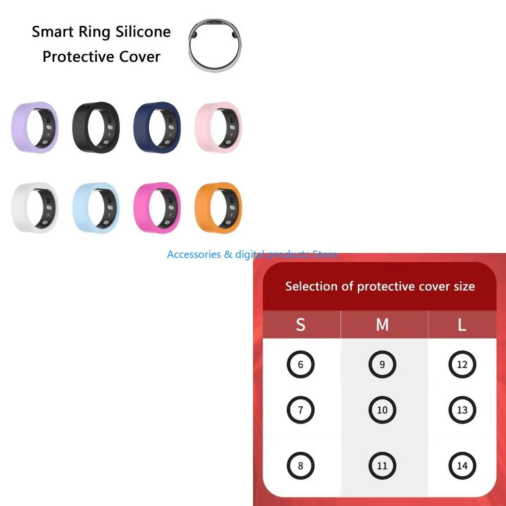 

77JD Elasticated Protective Cover Skin For RingConn Gen 2 Sweatproof Lightweight Case