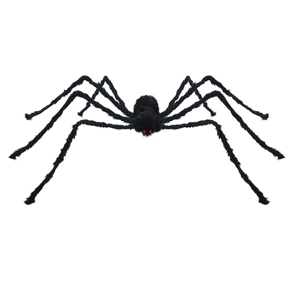 200cm Black Spider Halloween Decoration Haunted House Prop Indoor Outdoor Giant