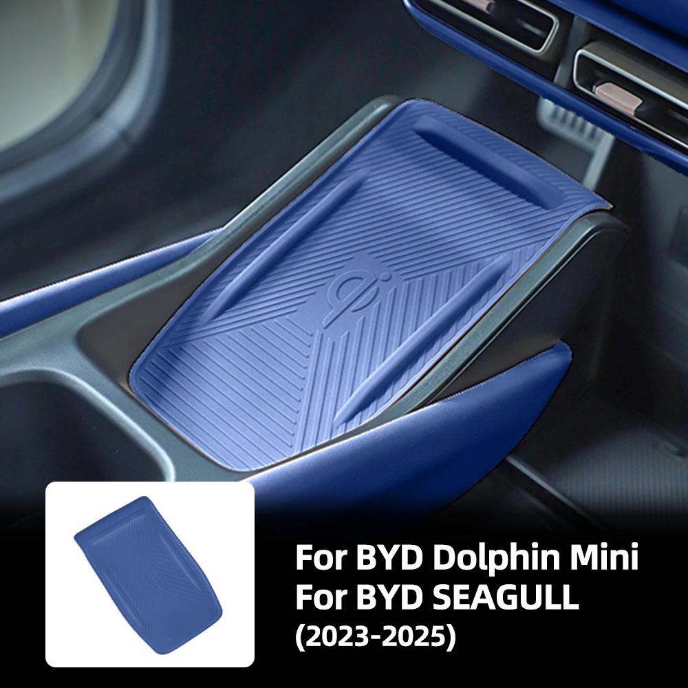 

For BYD Seagull Dolphin Mini Car Wireless Charging Pad Anti-Slip Protective Mat Center Console Silicone Cover Dustproof Interior
