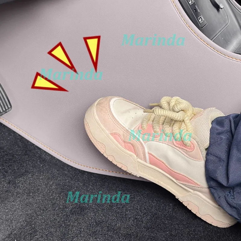 Car Central Console Side Anti-kick Pad for BYD Yuan Plus Atto 3 2022-2025 Thickened Protective Leather Pad Interior Accessories