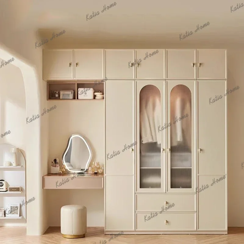 FG Large Glass Doors Wardrobe Tall Clothes Nordic Girls Storage Bedroom Closet Organizer Open Armario De Ropa Furniture Home