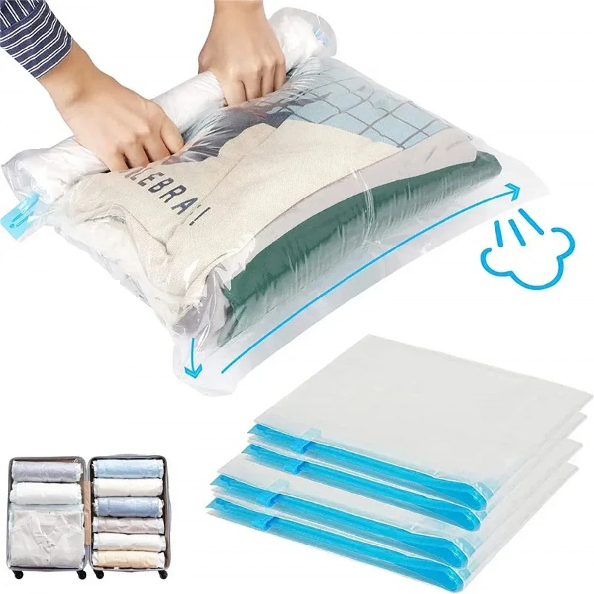 Clothes Storage Bags Luggage and Space-saving Suitcase Packaging Pouch Roll-up Travel Compression Bag Suitable for Clothing Home