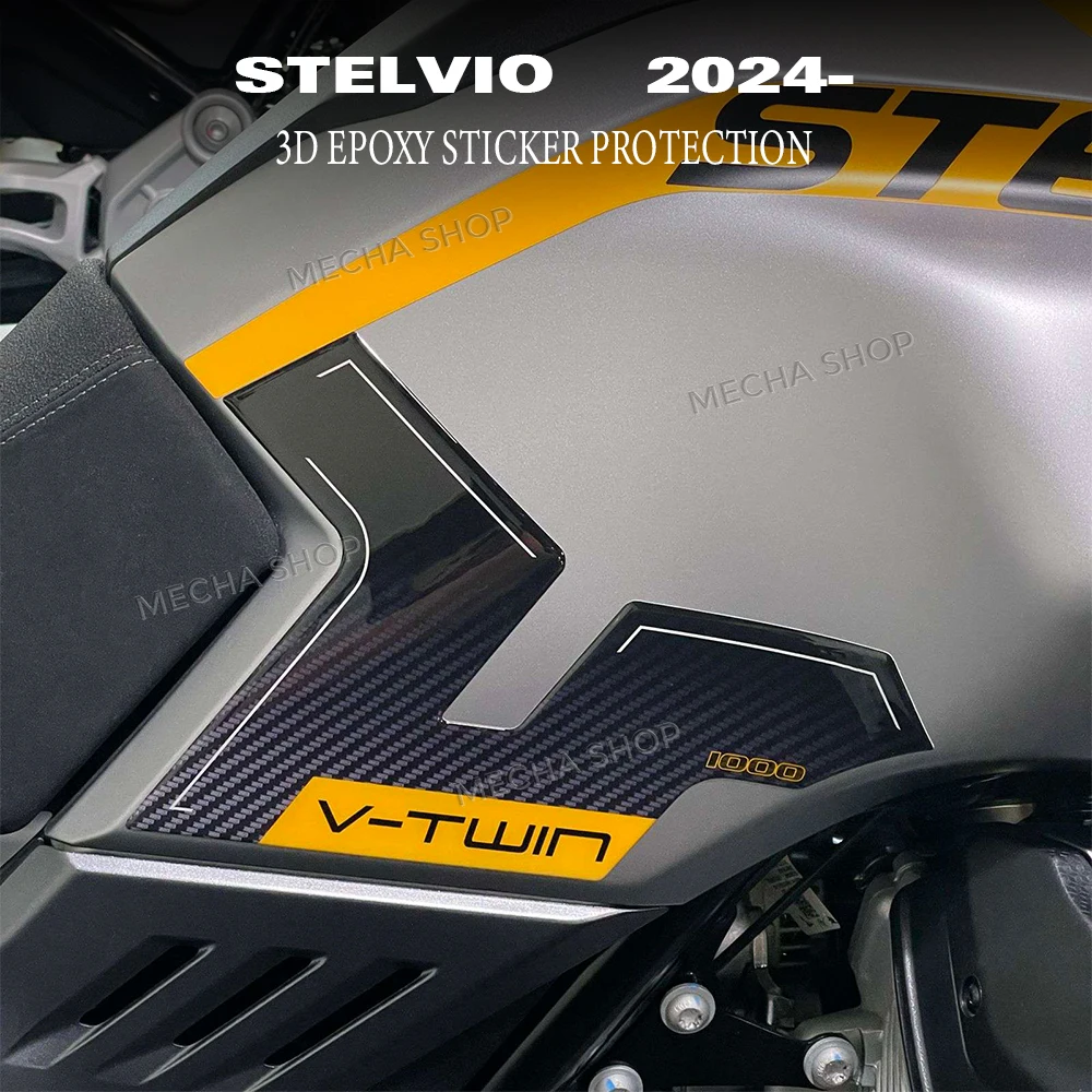 Fairing Decal Motorcycle Front Protection 3D Resin Waterproof Sticker Complete Kit For Moto Guzzi Stelvio 2024-2026
