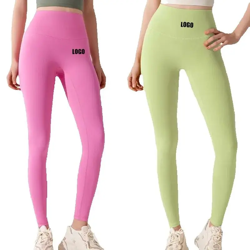 Customized LOGO women's spring and autumn yoga pants high waist hip lift back waist pocket sports fitness 25-color trousers