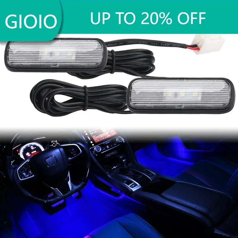 ホンダ-シビックx-アコードx-10代目-crv-rw-5代目-2018-2020-led車内雰囲気ライト装飾ランプ-アンビエントフットライト