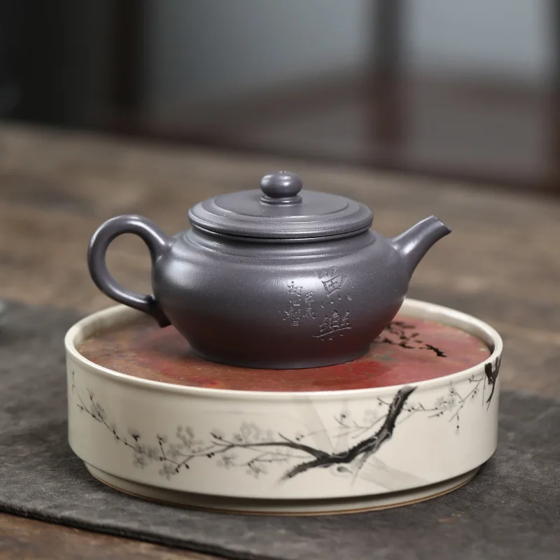 170ml Chinese Yixing Purple Clay Teapot Kettle Handmade Fish Pattern Tea Pot Beauty Tea Infuser Household Zisha Tea Set Teaware