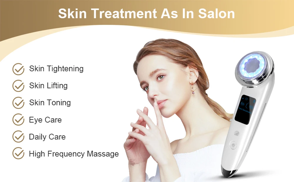 EMS Microcurrent Face Lift Device – LED + Heating + Vibration Facial Massager