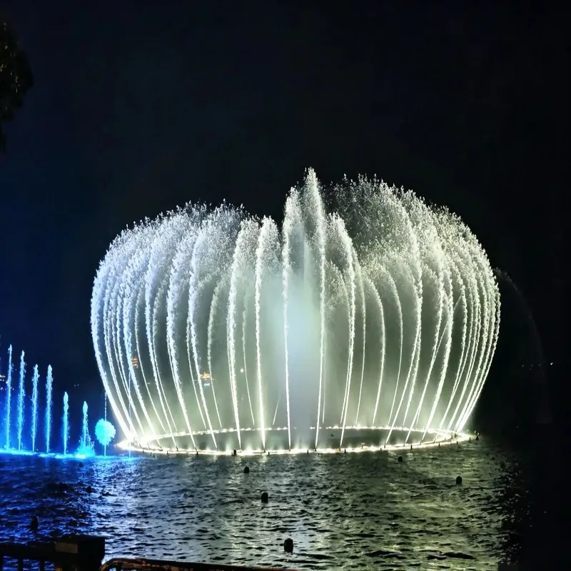 Floating Outdoor Water Fountain Custom Lake River Pond Park Landscape Water Feature For Commercial Plaza Hotel Resort Project