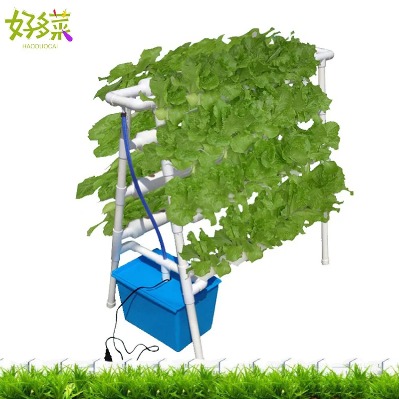 72-Hole three-dimensional flower stand double-sided pipeline soilless cultivation equipment, balcony vegetable planting