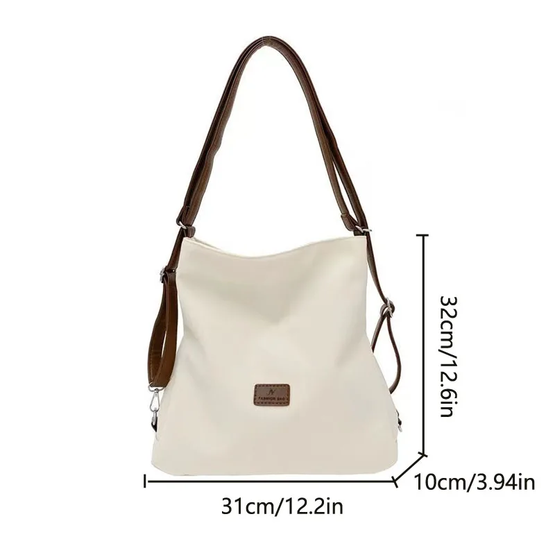 Płócienna Tote torba damska nowa wysoka pojemność i minimalistyczna plecak szkolny moda wszechstronna na co dzień jeden Crossbody na ramię